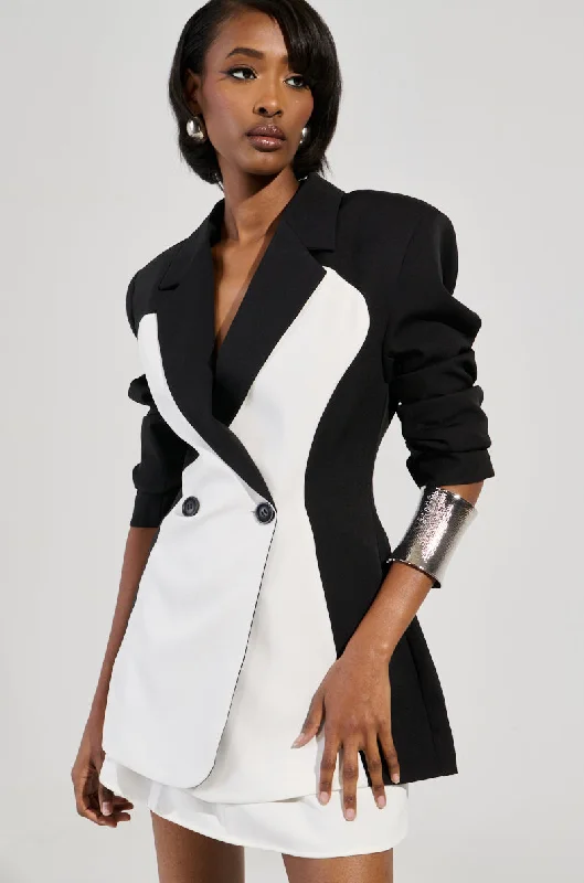 Casual blazers for weekend wear are versatile -COME THIS WAY COLORBLOCK BLAZER