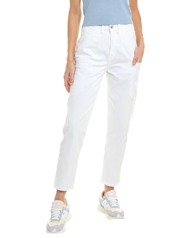 High-waisted tight trousers for women with elastic waistband for added comfort -IRO White Straight Jean