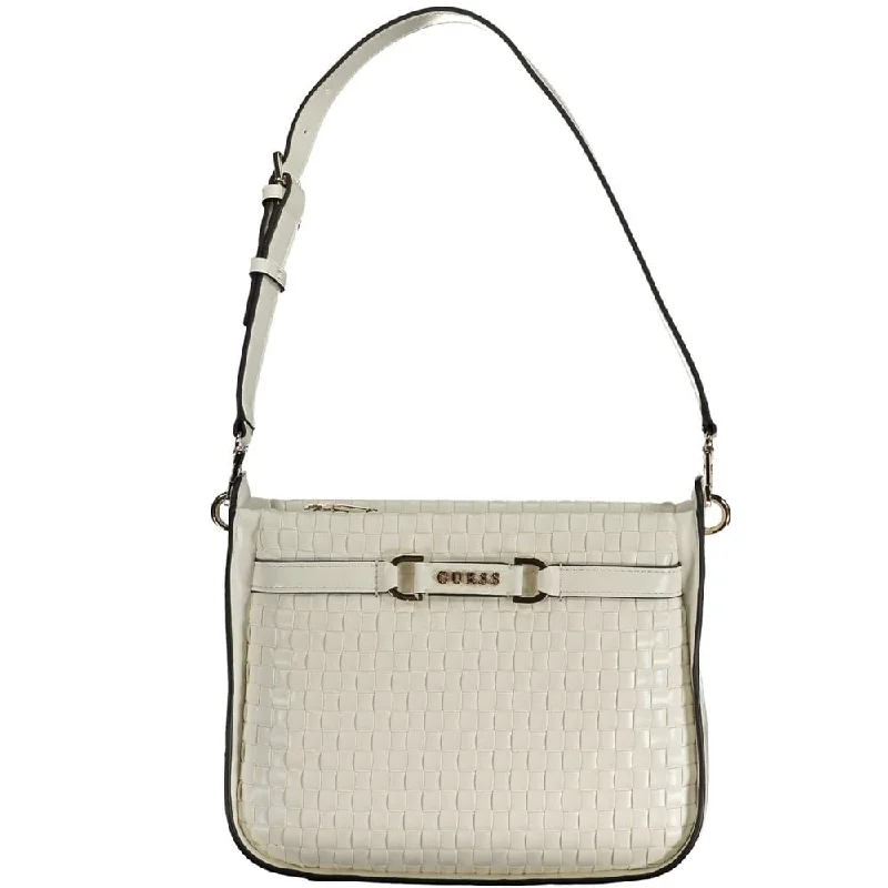 Handle bags with double handles for strength -Guess Jeans White Polyethylene Women's Handbag