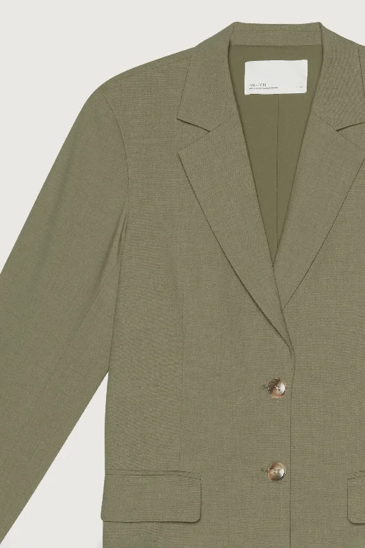 Blazers featuring matte finishes are understated -RELAXED FIT BLAZER