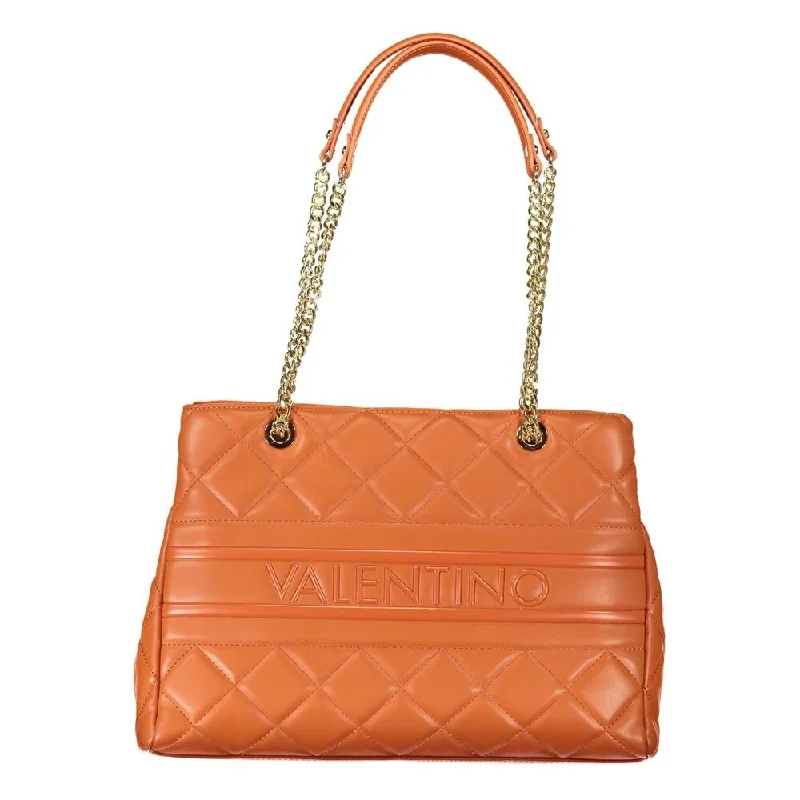 Handle bags with contrast stitching for detail -Valentino Bags Orange Polyethylene Women's Handbag