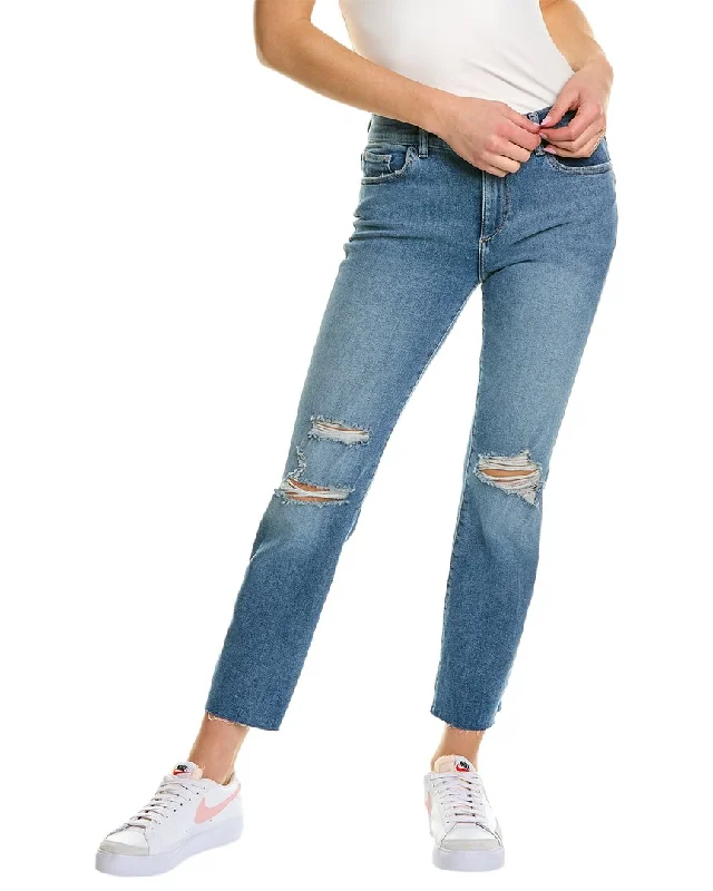 High-waisted tight trousers for women with pleated front and polished design -DL1961 Mara Light Distressed Ankle Straight Jean