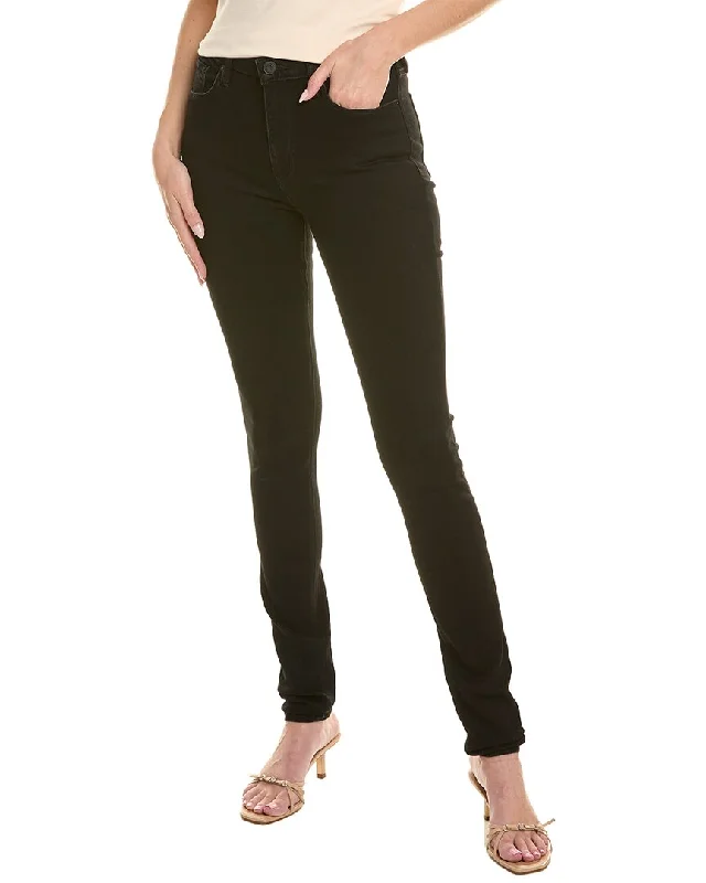 Form-fitting tight trousers for women with slimming effect and flattering cut -HUDSON Jeans Barbara Black Super Skinny Leg Jean