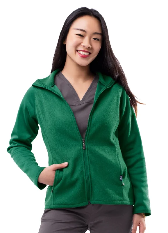 Performance Full Zip Bonded Fleece Jacket by Adar XXS-3XL / Hunter Green