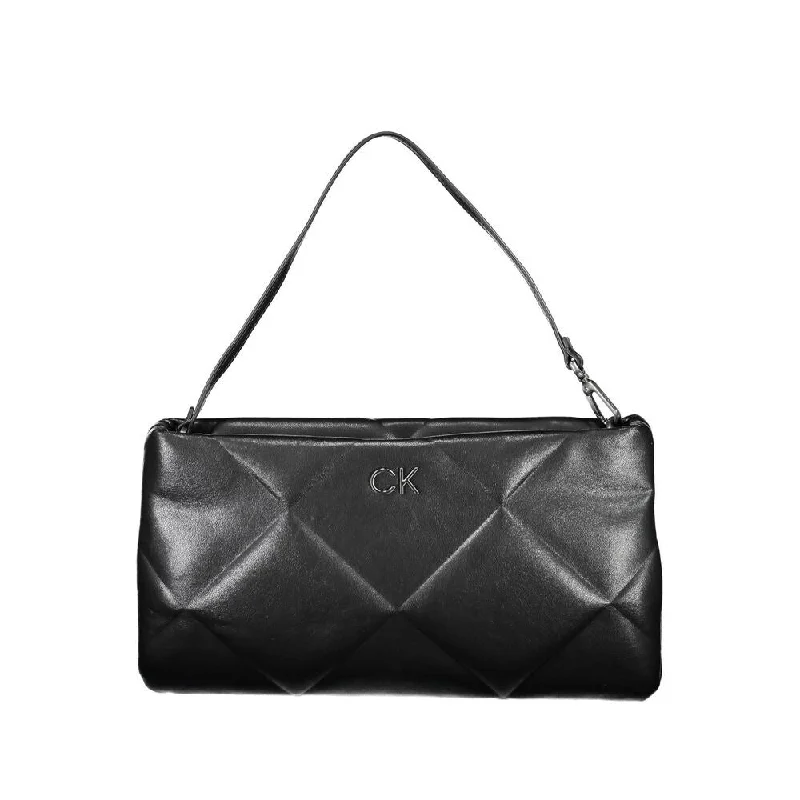 Handle bags with bright florals for cheer -Calvin Klein Black Polyester Women's Handbag