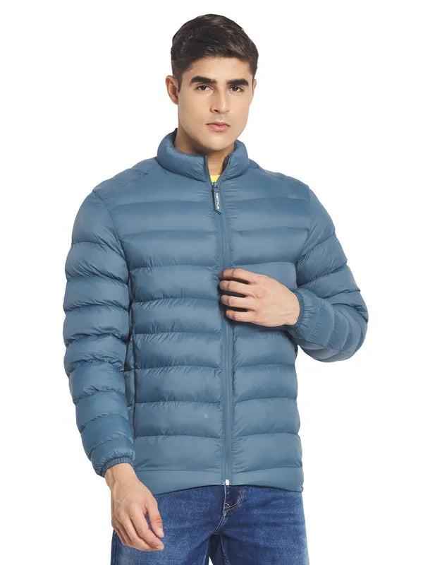 Mettle Men Blue Mock Collar Puffer Jacket