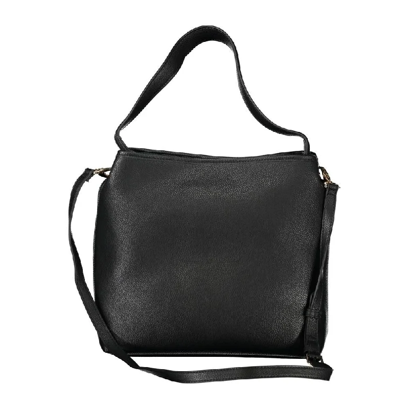 Handle bags with inner compartments for essentials -Valentino Bags Black Polyethylene Women's Handbag