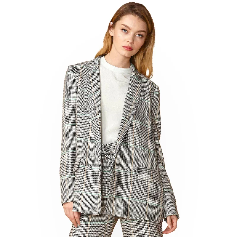 Blazers with metallic threads dazzle subtly -Women's Glen Plaid Blazer in Fall Glen