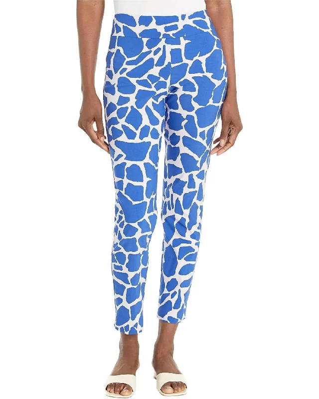 Stylish tight trousers for women with high-waisted fit for flattering look -Pull On Pant In Blue Rock