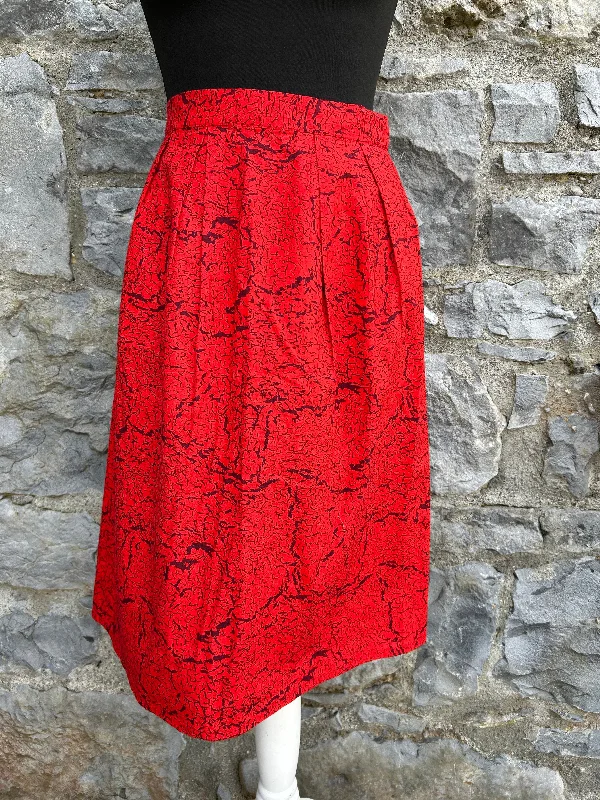 Faux Leather Dresses for Affordable -90s marble red skirt uk 8