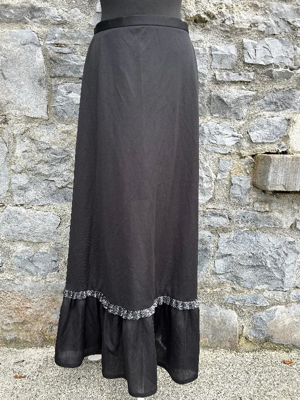 Retro Dresses for Throwback -80s black maxi skirt uk 10