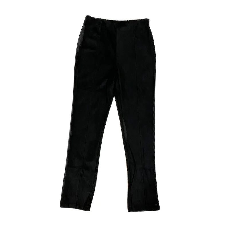 Tight cargo trousers for men with functional pockets and slim-fit style -Women's On The Side Suede Pant In Black