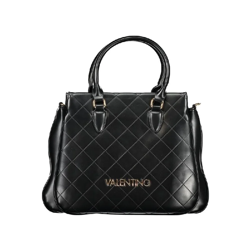 Handle bags with contrast stitching for detail -Valentino Bags Black Polyethylene Women's Handbag