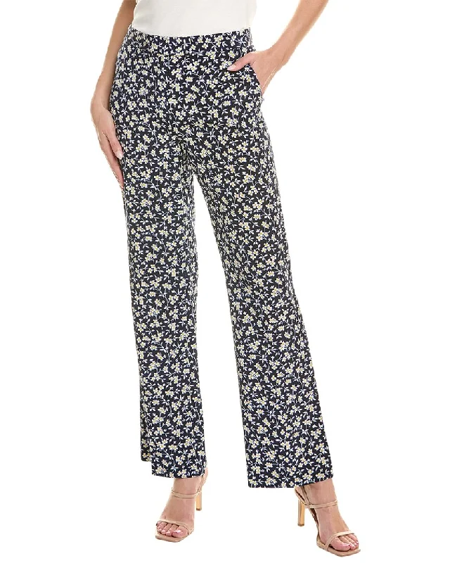 Denim tight trousers for women with skinny fit and timeless blue wash -St. John Silk Suiting Pant