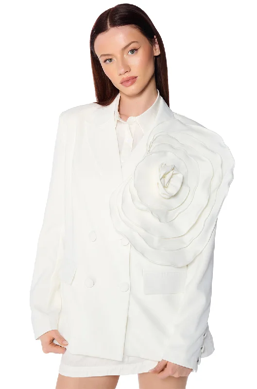 Linen blazers for summer outings breathe easily -BIG LOVE FLORAL BLAZER