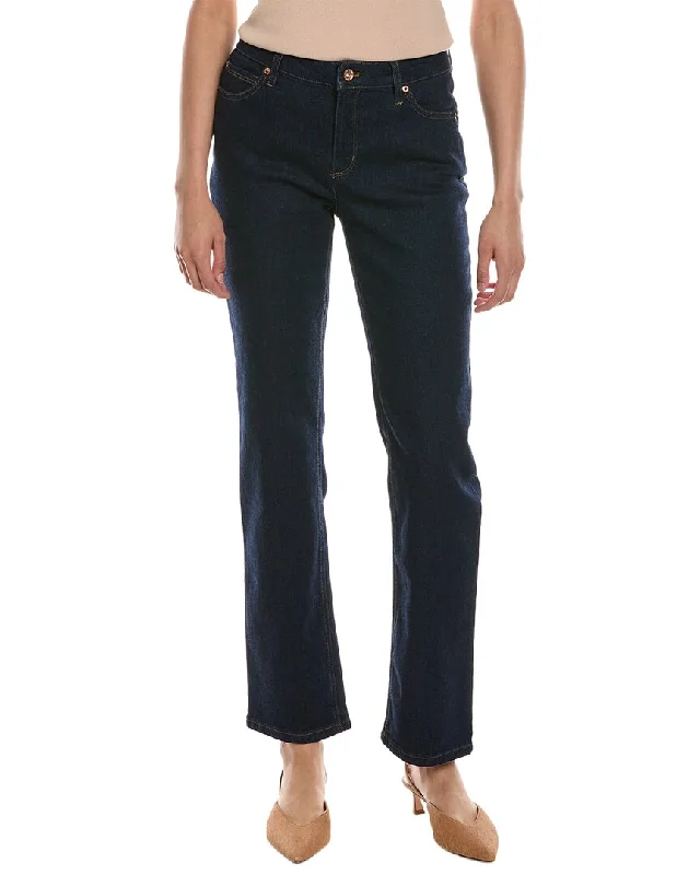 Statement tight trousers for women with bold color options for fashion-forward looks -Anne Klein Fly Front 5-Pocket Straight Leg Jean