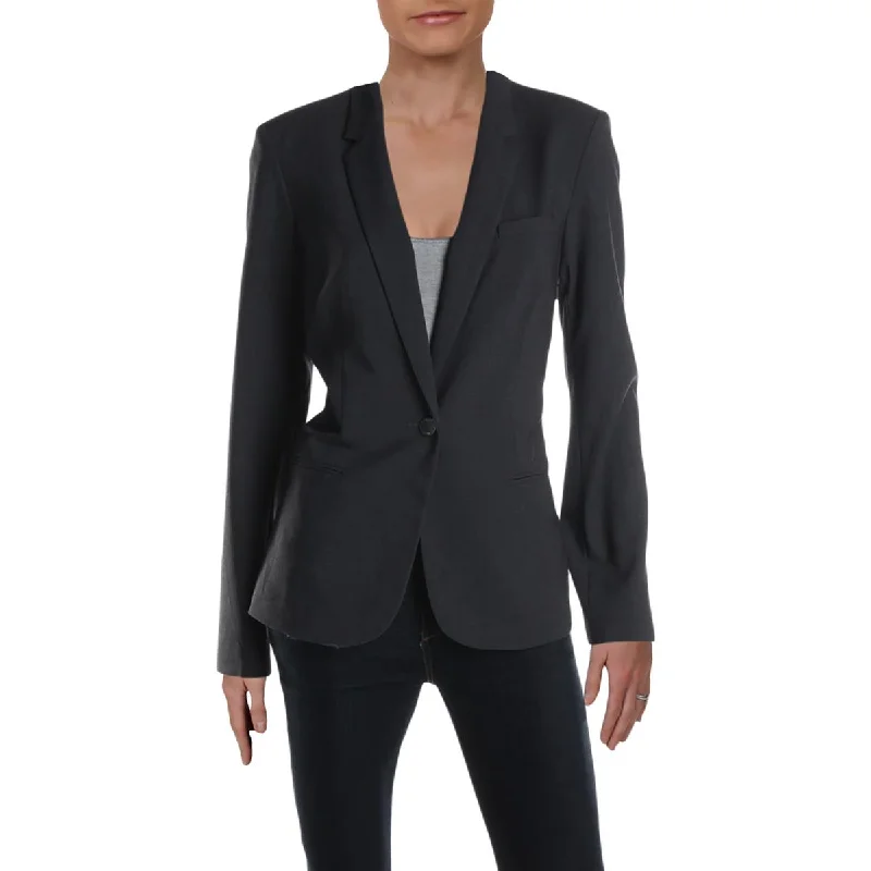 Blazers with patch pockets add charm -Calvin Klein Womens Suit Separate Business One-Button Blazer