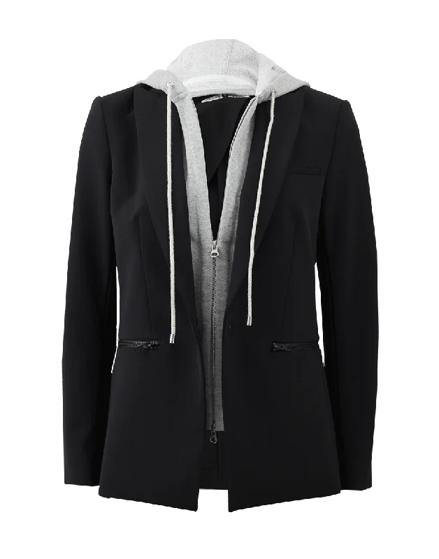 Blazers in gray shades suit any mood -Stretch Scuba Blazer