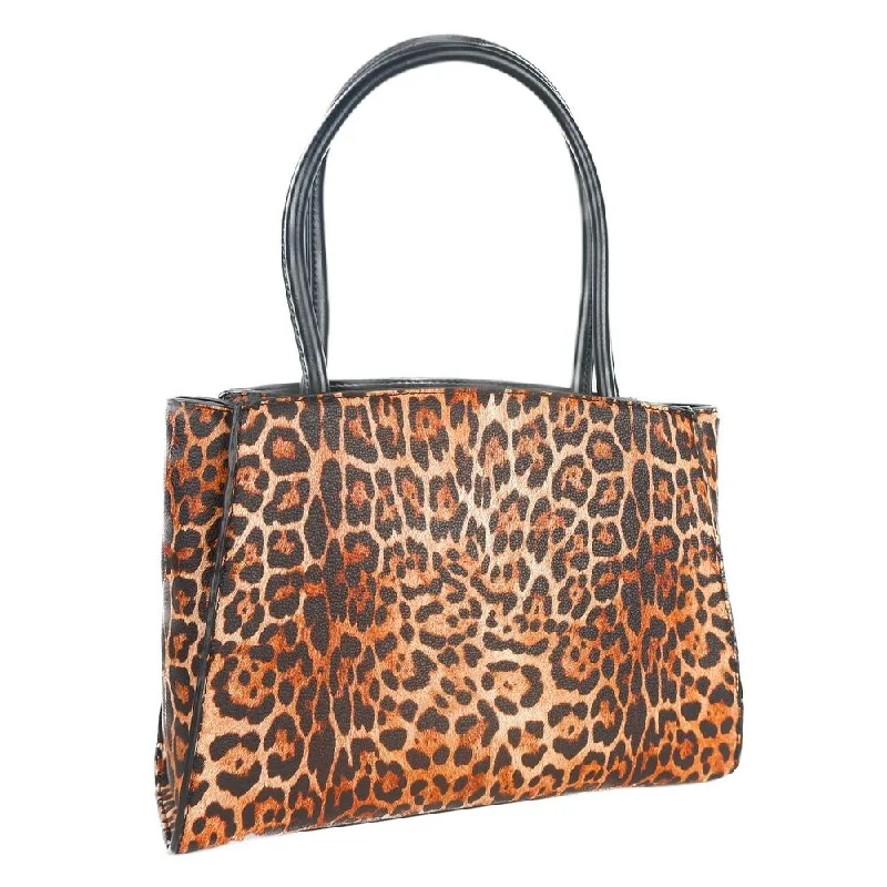 Handle bags with reinforced stitching for durability -Plein Sport Leopard Print Shopper with Logo Women's Accent