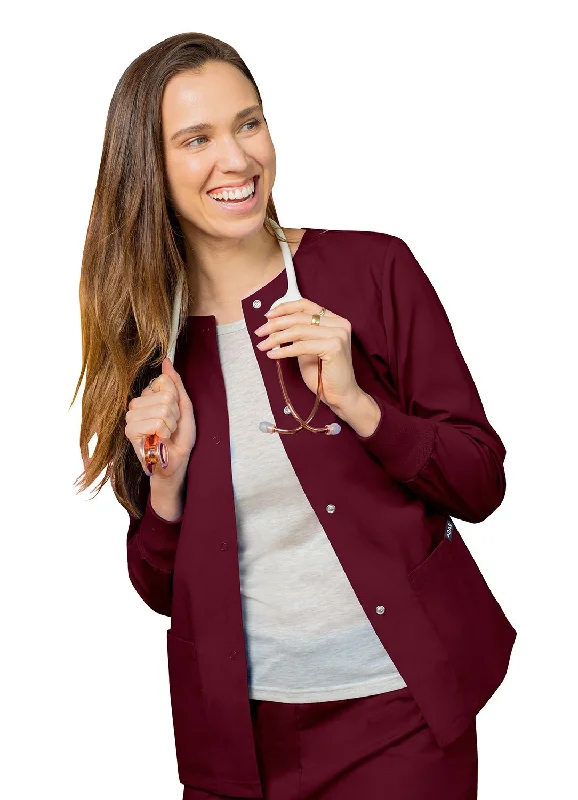 Workwear Scrubs Jacket by Adar XXS-5XL /  BURGANDY