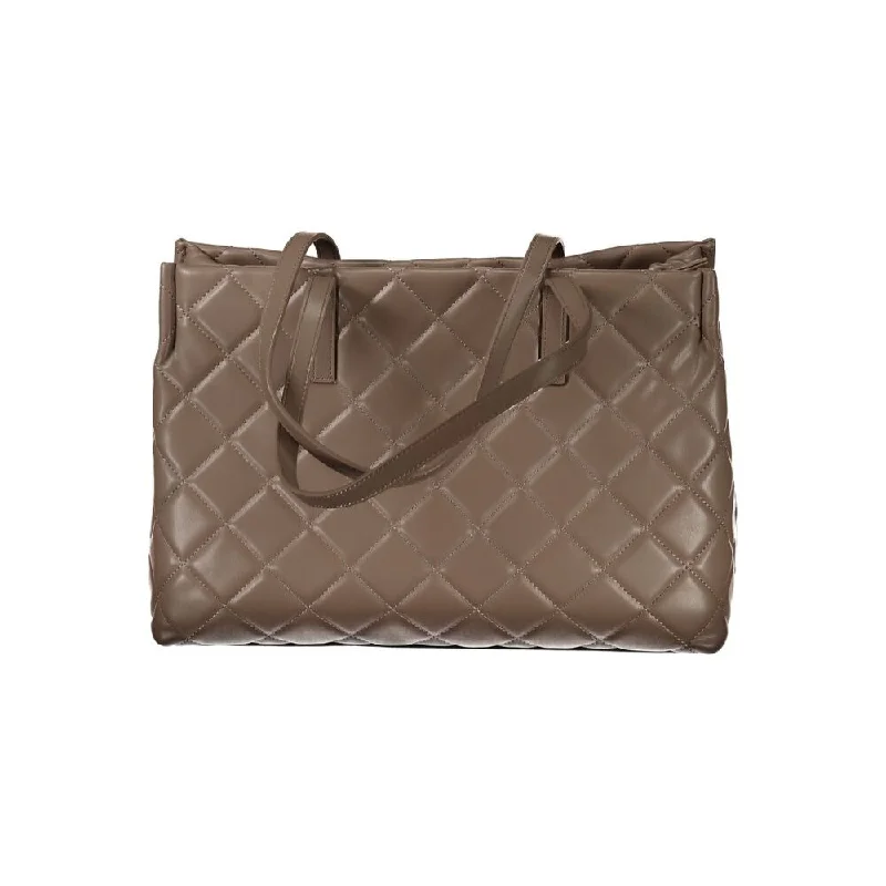 Handle bags with detachable pouches for versatility -Valentino Bags Brown Polyethylene Women's Handbag