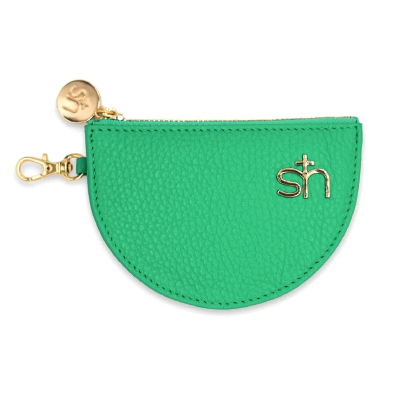 Handle bags with fun slogans for personality -Zip Coin Pouch Light Green