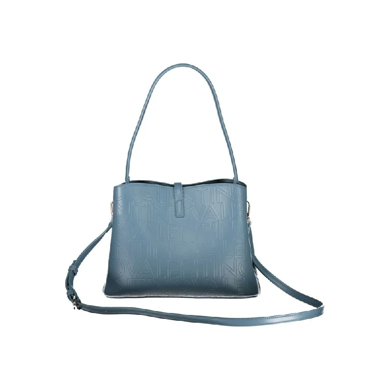 Handle bags with neutral leather for elegance -Valentino Bags Light Blue Polyethylene Women's Handbag