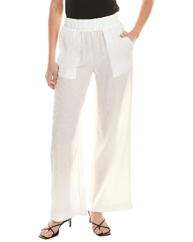 Elegant tight trousers for women with high-quality wool fabric for refined look -ALPHA STUDIO Textured Pant