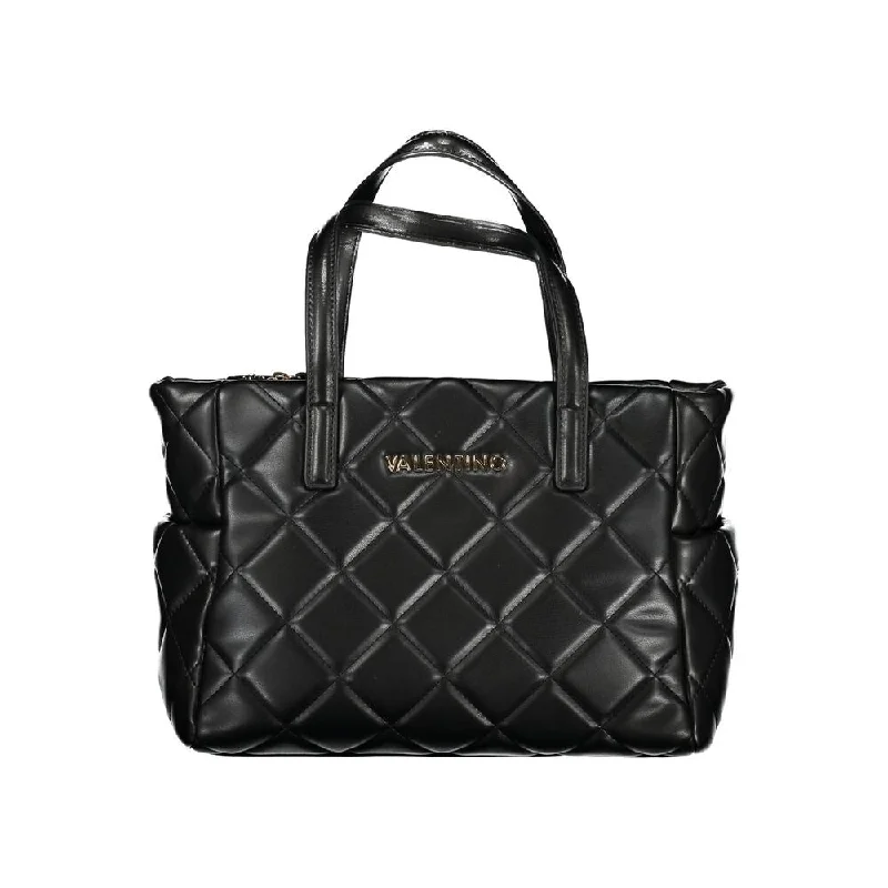 Handle bags with denim fabric for casual -Valentino Bags Black Polyethylene Women's Handbag