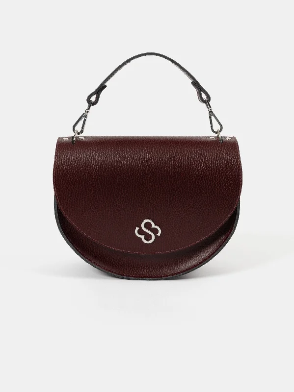 Handle bags with quilted leather for luxury -The Kate - Oxblood Celtic Grain