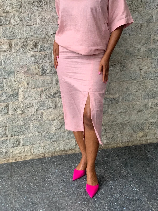 Midi Dresses for Versatile Wear -Chizoba Midi Skirt - Pink