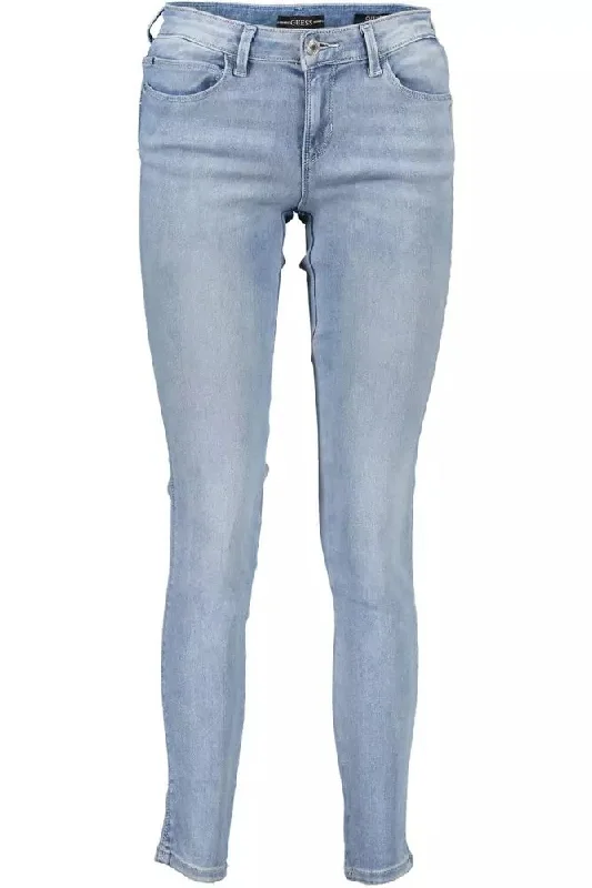 Stretch denim tight trousers for men with slim cut and durable fabric -Guess Jeans Chic   for Sophisticated Women's Style