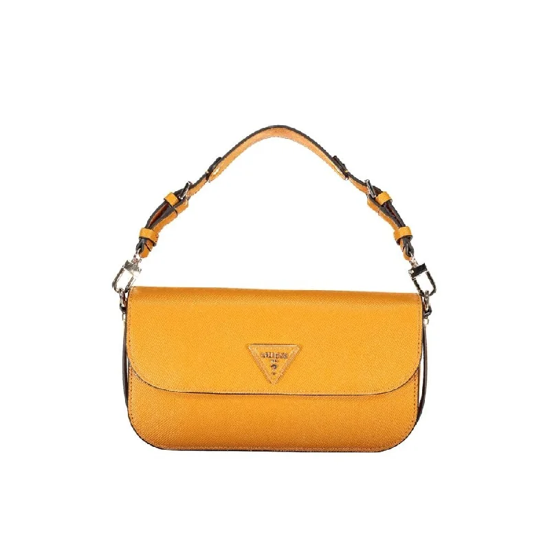 Handle bags with subtle embroidery for detail -Guess Jeans Orange Polyethylene Women's Handbag