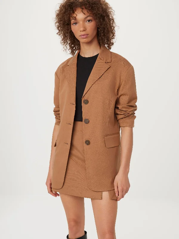 Blazers for petite frames fit just right -The Relaxed 3-Button Blazer in Nutmeg