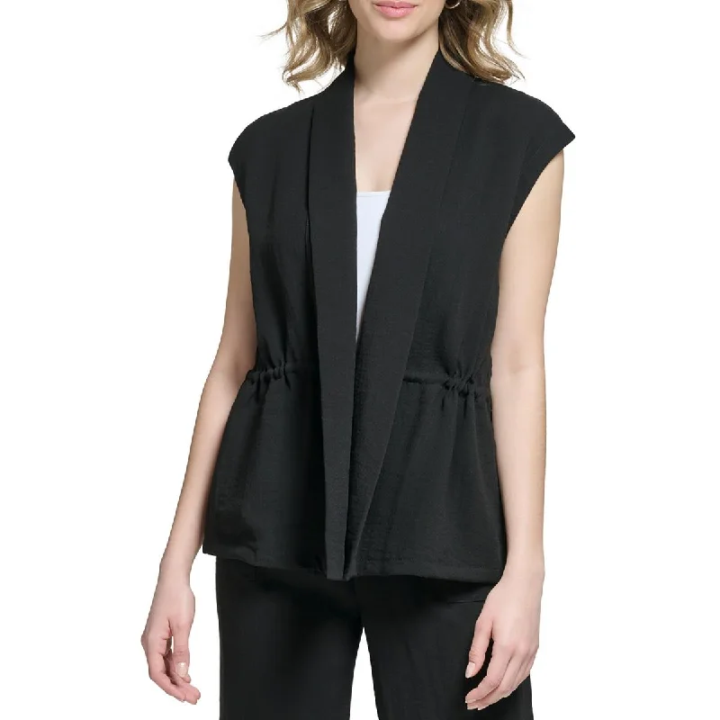 Blazers for relaxed Fridays fit right -Calvin Klein Womens Shawl Collar Sleeveless Open-Front Blazer