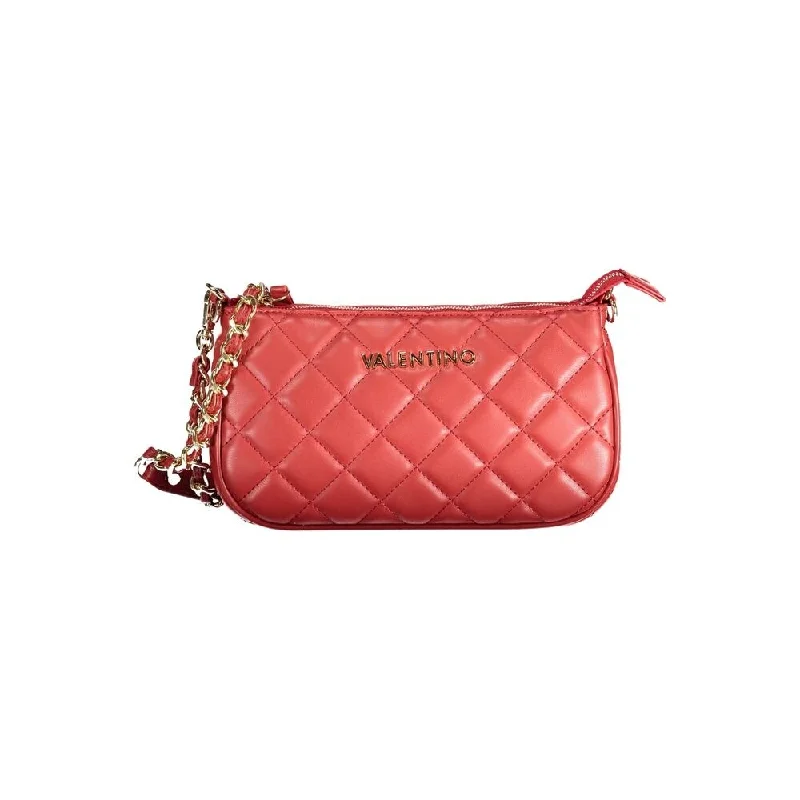 Handle bags with hidden pockets for security -Valentino Bags Red Polyethylene Women's Handbag