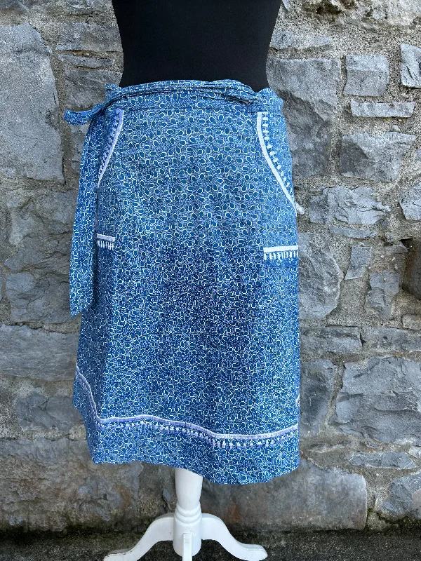 Anniversary Dresses for Special -Blue paisley wrap skirt uk 12-14