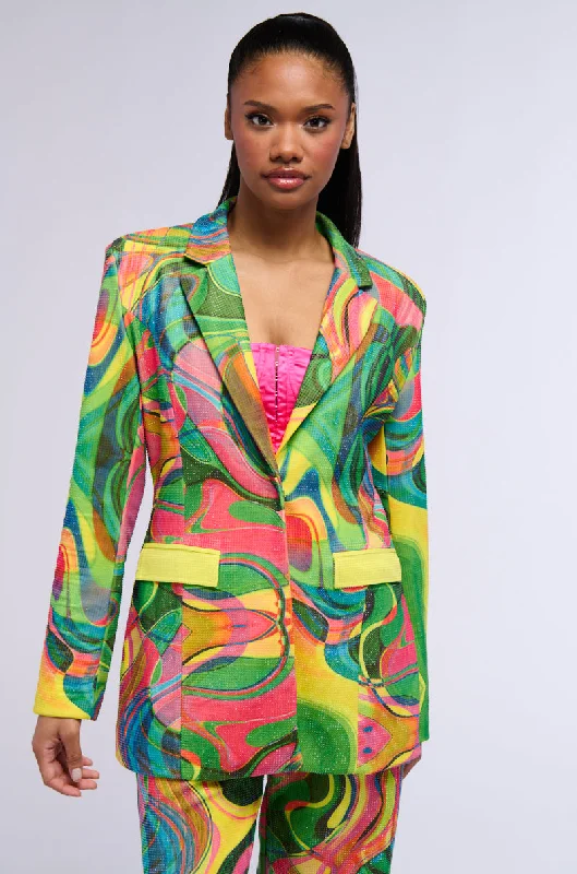 Blazers with clean lines stay timeless -DREAMLAND EMBELLISHED BLAZER