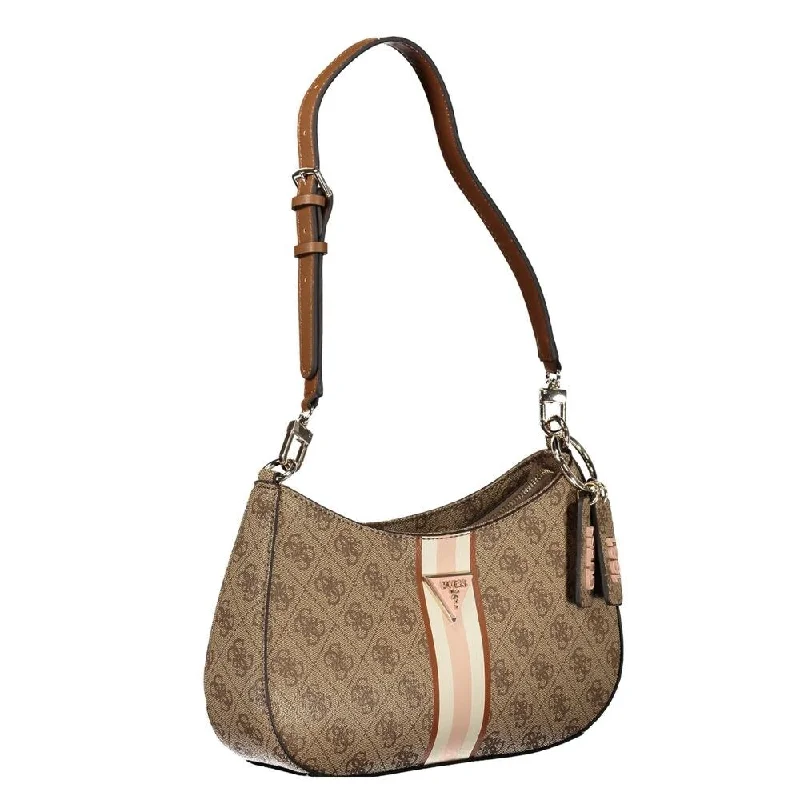 Handle bags with thick handles for support -Guess Jeans Beige Polyethylene Women's Handbag