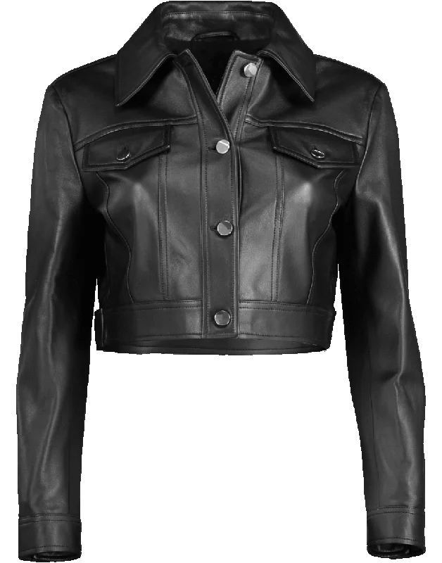 Cropped Leather Jacket