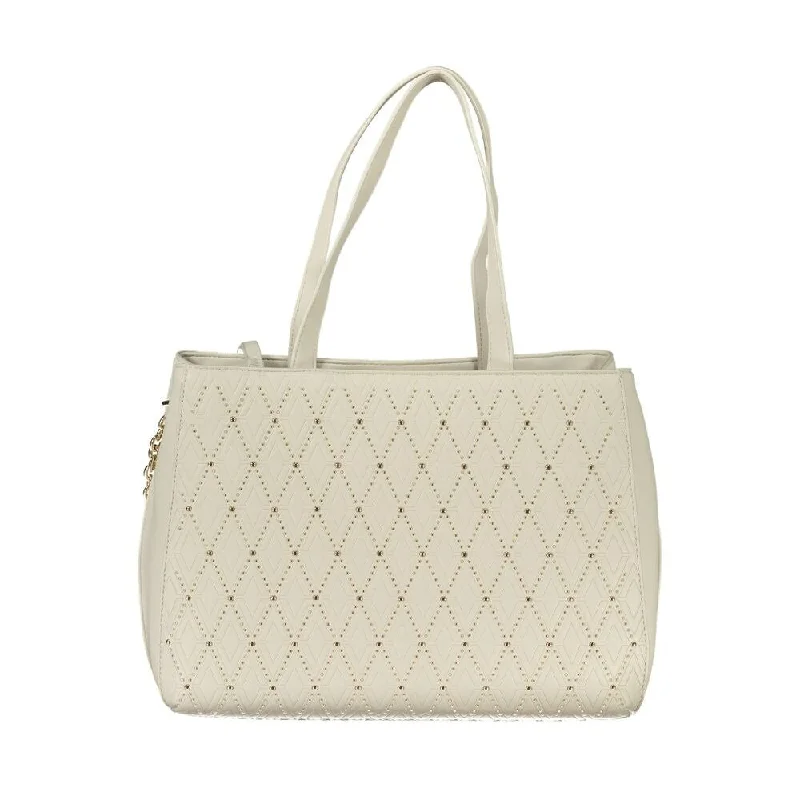 Handle bags with suede accents for texture -Valentino Bags White Polyethylene Women's Handbag