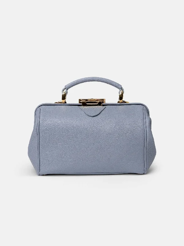 Handle bags with vintage vibes for nostalgia -The Sophie -  French Grey Calf Grain