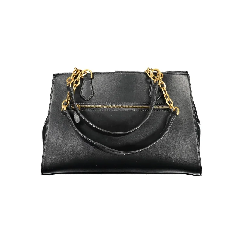 Handle bags with neutral leather for elegance -Guess Jeans Black Polyethylene Women Women's Handbag