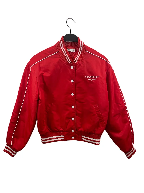 SPORTY&RICH/Jacket/S/RED/varsity jacket red/white