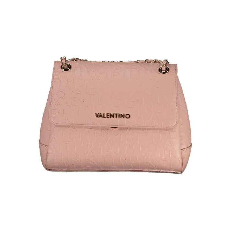 Handle bags with spacious interiors for storage -Valentino Bags Pink Polyethylene Women's Handbag