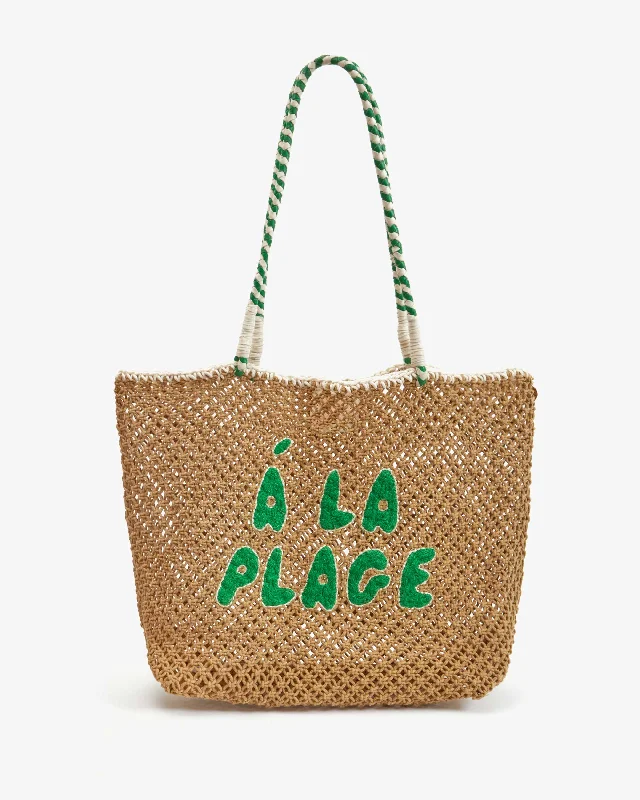 Handle bags with subtle embroidery for detail -L'Été Tote