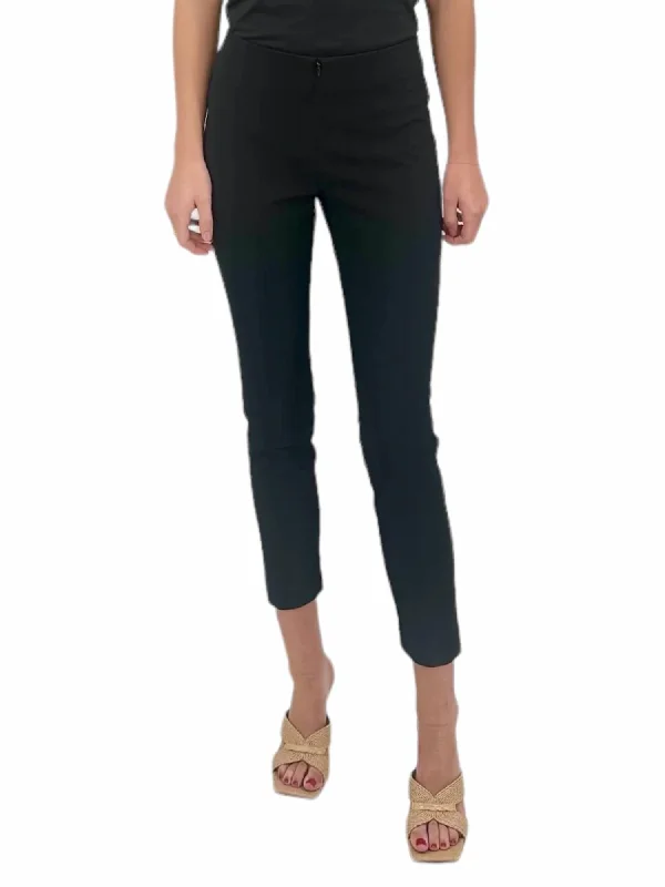 Tailored tight trousers for men with sharp crease and polished look -Zip Front Calvary Twill Pant In Black