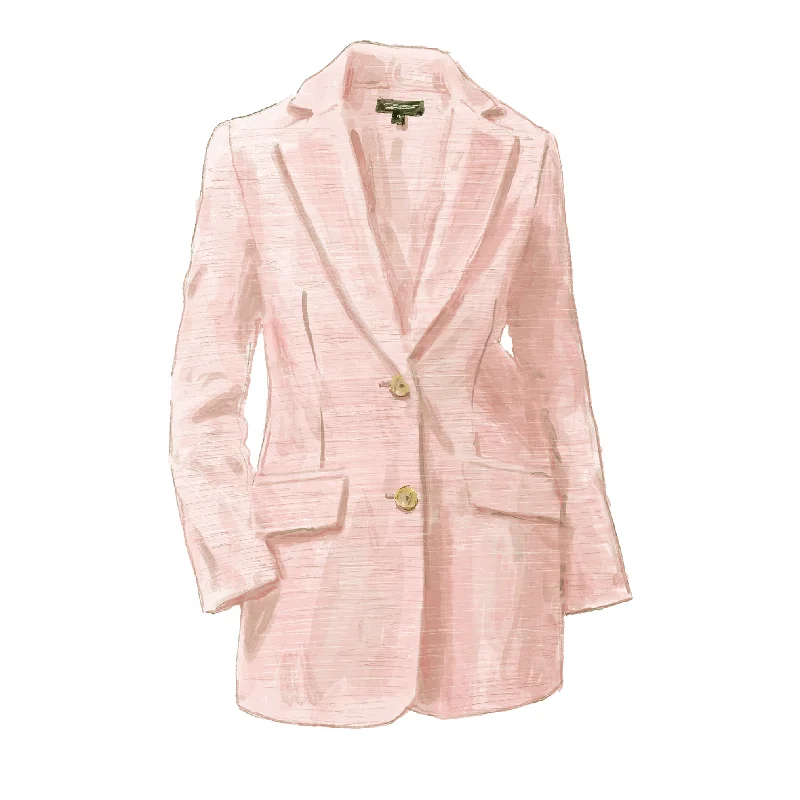 Blazers with classic buttons stay elegant -Herringbone Oversized Blazer