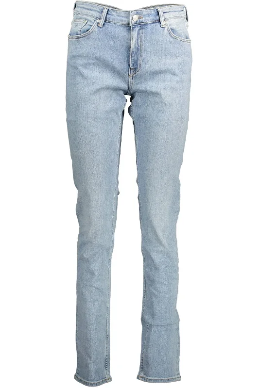 Classic slim-fit tight trousers for men with durable fabric for daily wear -Gant Slim Fit Organic Cotton  Women's Jeans