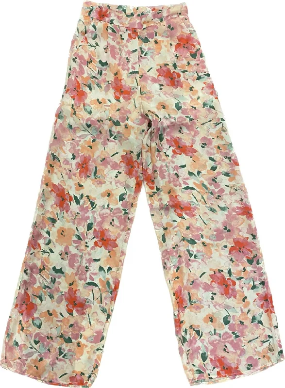 Formal tight trousers for women with sharp crease and sophisticated tailoring -Flirty And Thriving Pants In White And Pink